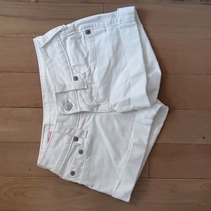 True Religion White Denim Shorts
